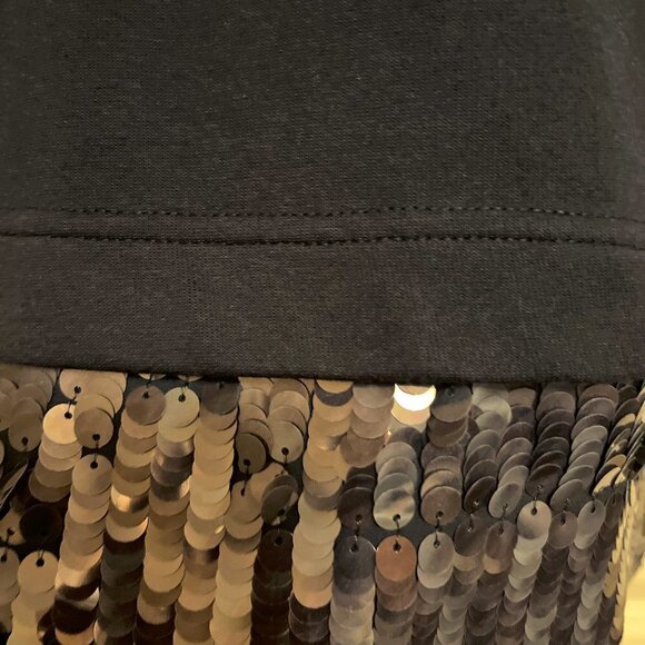 J Crew Navy Blue Cotton Sweatshirt w/ Sequins Women’s Size XS - Picture 2 of 3